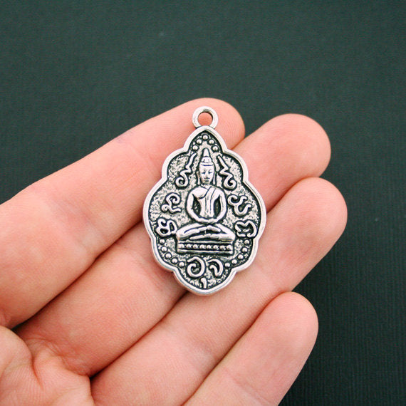 Bouddha Antique Silver Tone Charm - SC5992