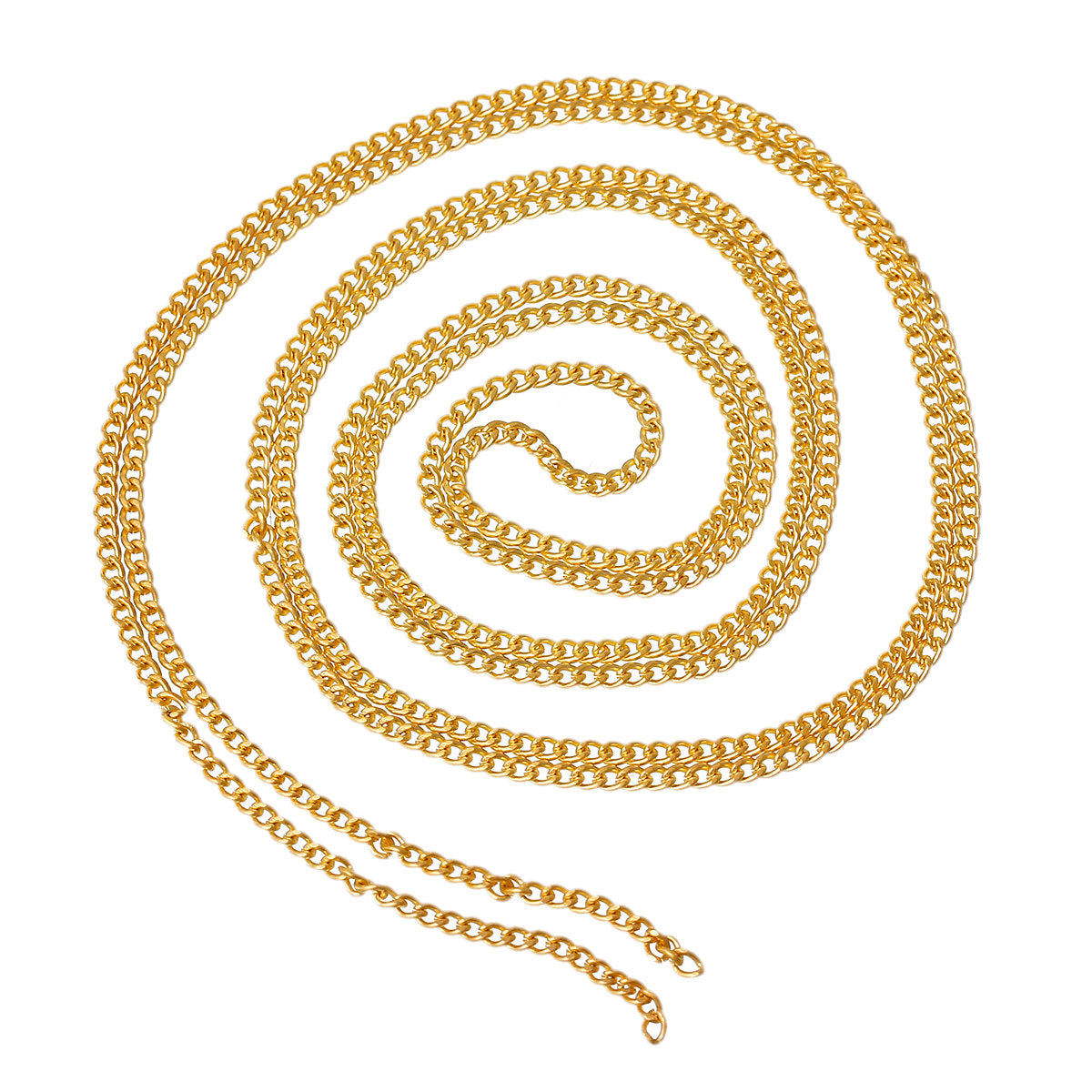 Bulk Gold Tone Curb Chain 32ft - 1.2mm - FD236