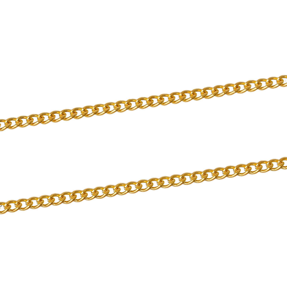 Bulk Gold Tone Curb Chain 32ft - 1.2mm - FD236