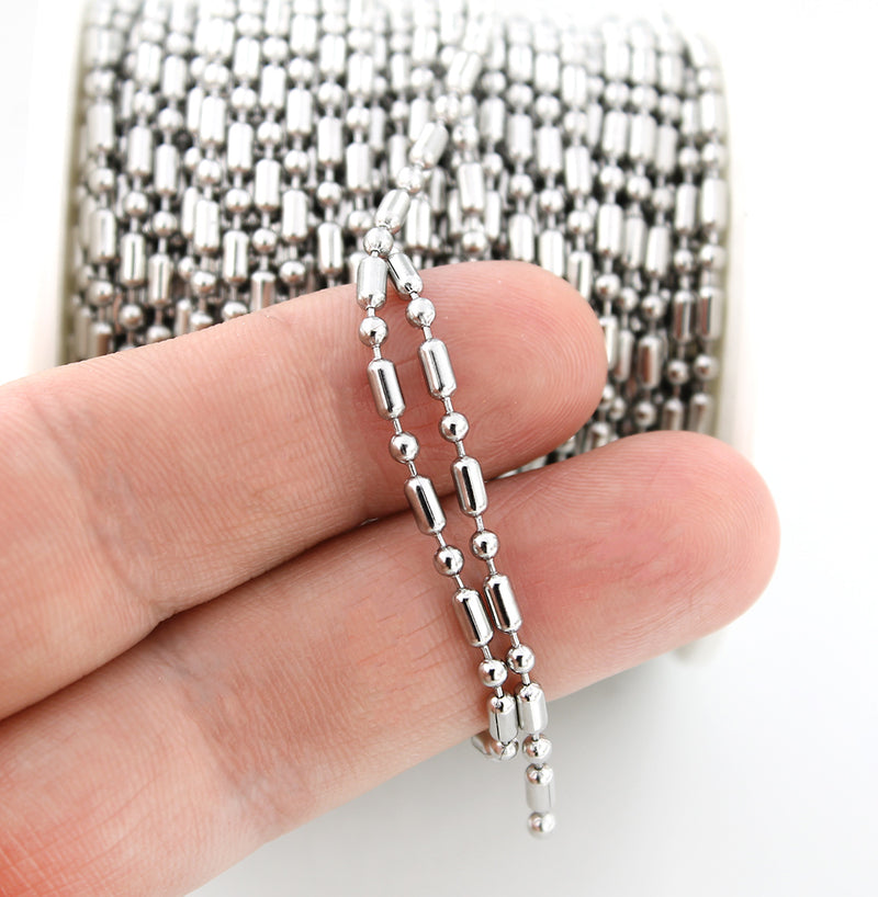 BULK Stainless Steel Ball Chain - 2.3mm - Choose Your Length - 1 Meter + - CH014