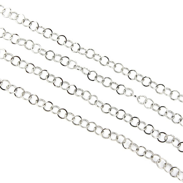 BULK Stainless Steel Chain - 3mm Rolo - Choose Your Length - 1 Meter + - CH028