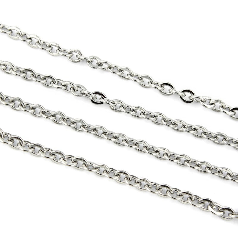 BULK Stainless Steel Cable Chain - 3mm - Choose Your Length - 1 Meter + - CH032