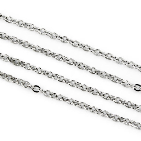 BULK Stainless Steel Chain - 3mm Cable - Choose Your Length - 1 Meter + - CH036