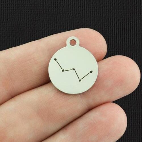 Cassiopeia Constellation Stainless Steel Charms - BFS001-5554