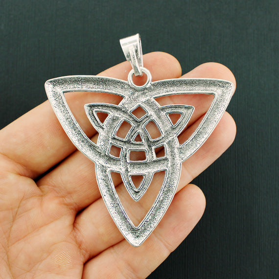 Celtic Knot Antique Silver Tone Charms - SC7649