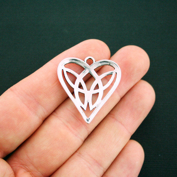 Noeud celtique coeur ton argent antique charme - SC6157