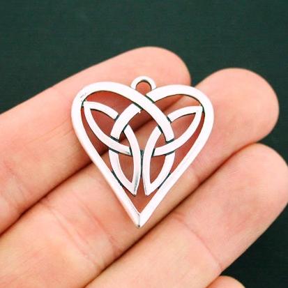 Noeud celtique coeur ton argent antique charme - SC6157