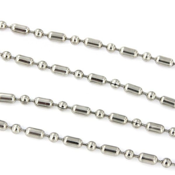 BULK Stainless Steel Ball Chain - 3mm - Choose Your Length - 1 Meter + - CH015