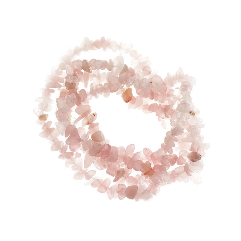 Chip Natural Rose Quartz Beads 3mm - 16mm - Petal Pink - 1 Strand 200 Beads - BD1945