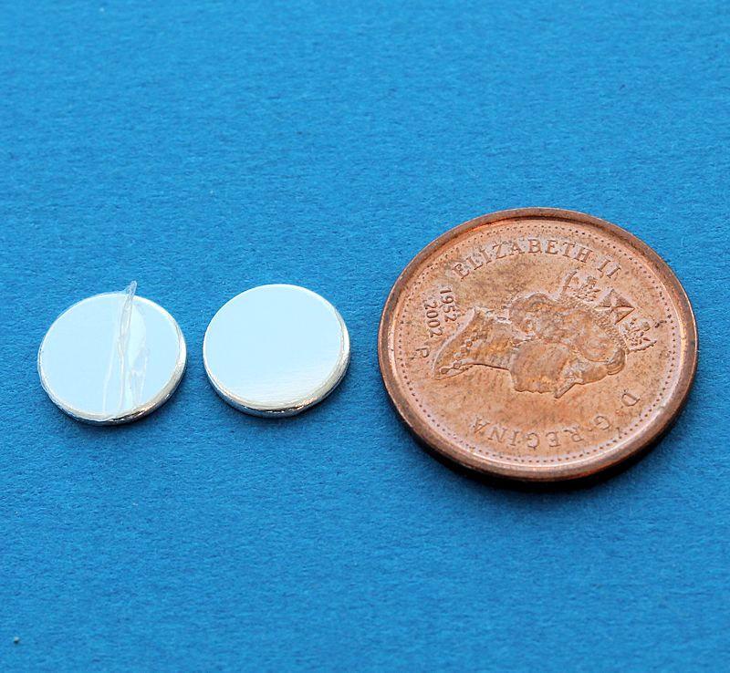 Circle Stamping Blanks - Silver Tone Aluminum - 9mm - 25 Tags - MT105