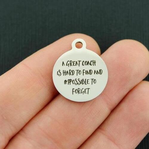 Coach Stainless Steel Charms - A great coach is hard to find and impossible to forget - BFS001-2821