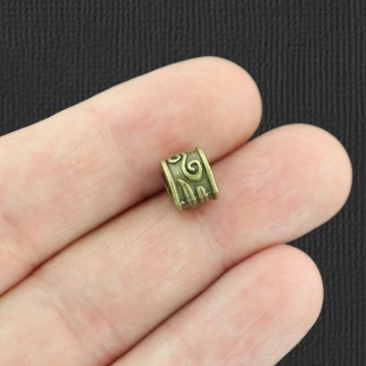 Column Spacer Beads 8.5mm - Antique Bronze Tone - 15 Beads - BC050