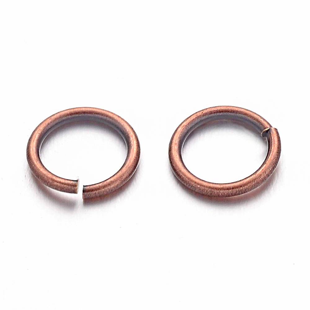 Copper Tone Jump Rings 8mm - Open 18 Gauge - 100 Rings - MT558