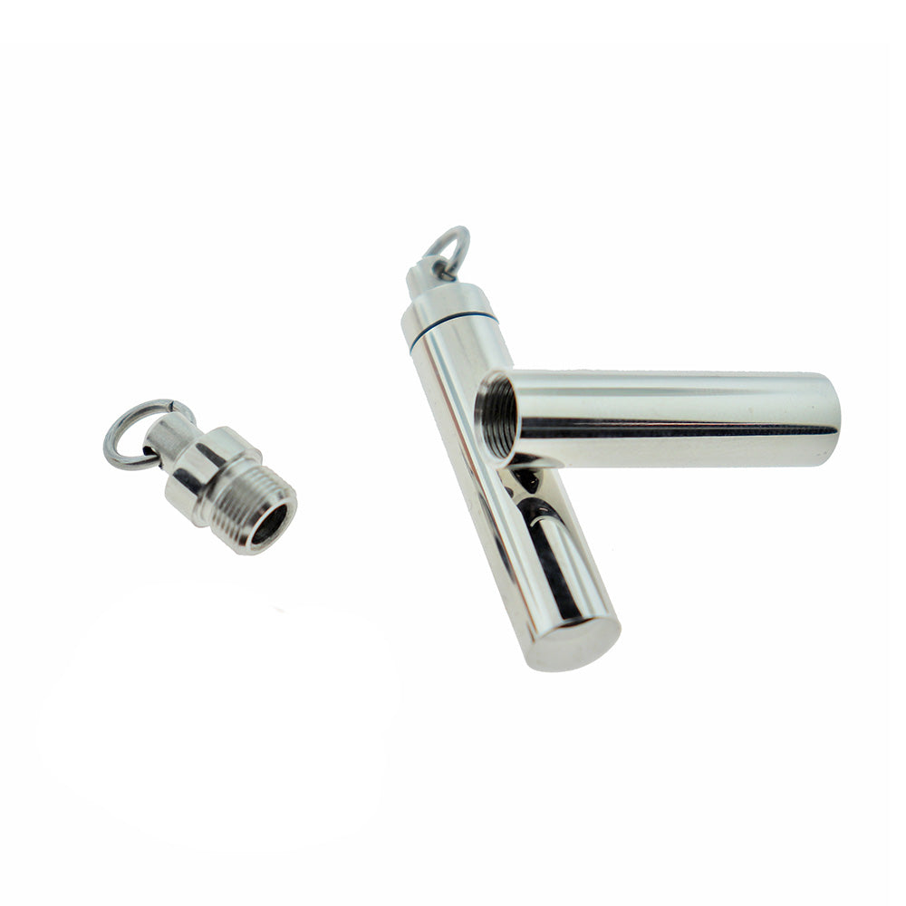 Cremation Urn Silver Tone Stainless Steel Charms 3D - MT522