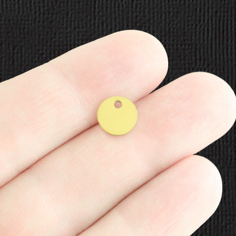 Custom Stainless Steel 8mm Round Charm - Personalized