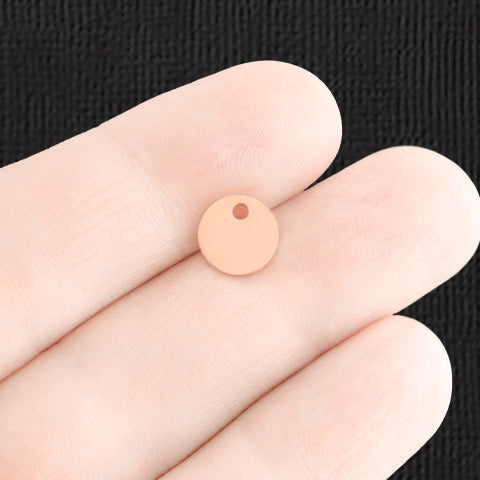 Custom Stainless Steel 8mm Round Charm - Personalized