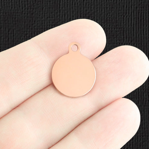 Petit Charm Rond en Acier Inoxydable Personnalisé - Personnalisé