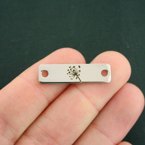 Dandelion Seed Stainless Steel Connector Charms - BFS016-7369