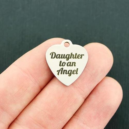 Daughter to an Angel Stainless Steel Charms - BFS011-3087