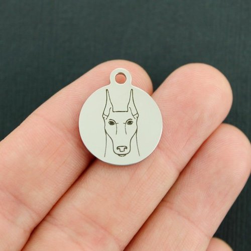Doberman Stainless Steel Charms - BFS001-3857