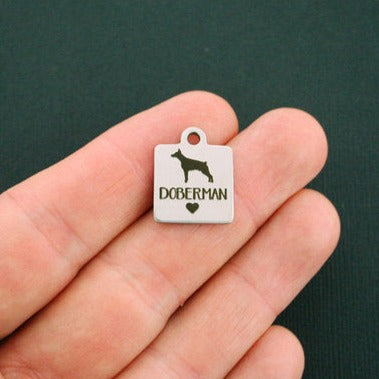 Doberman Stainless Steel Charms - BFS013-1291