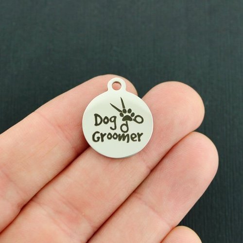 Dog Groomer Stainless Steel Charms - BFS001-4278