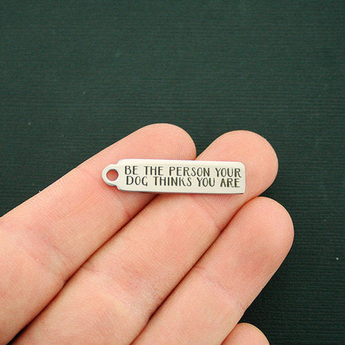 Dog Person Stainless Steel Charms - Be the person your dog thinks you are - BFS015-6888
