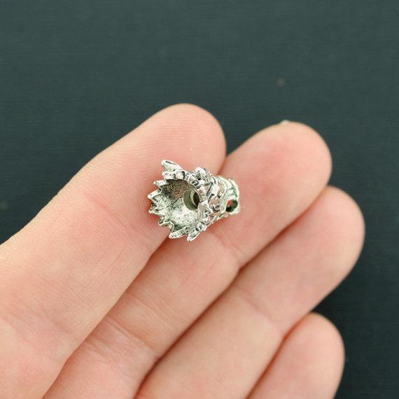 Dragon Spacer Beads 17mm x 11mm - Silver Tone - 4 Beads - SC222