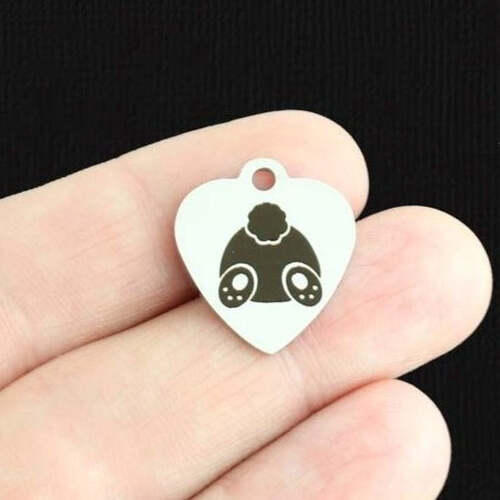 Easter Bunny Bum Stainless Steel Charms - BFS011-6732