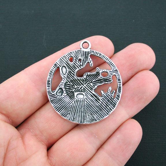 Elephant Antique Silver Tone Charm - SC4605