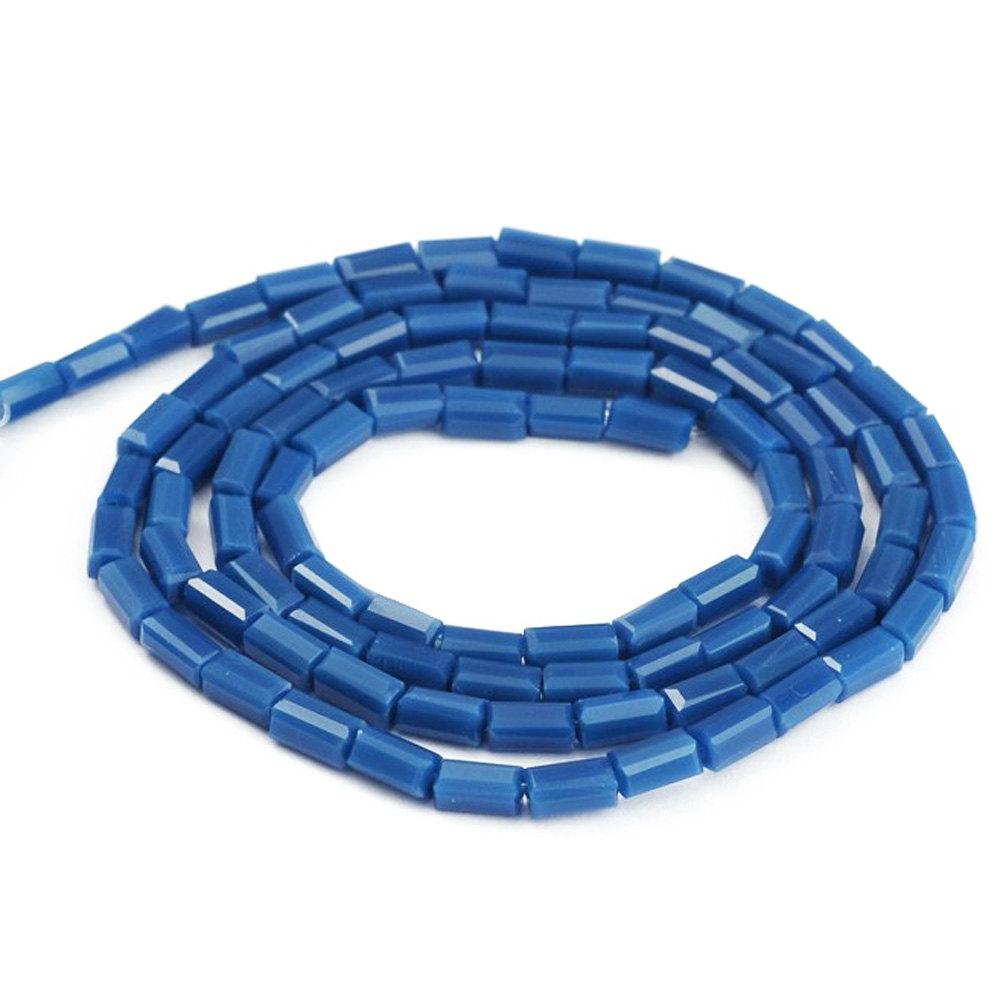 Perles de Verre à Facettes 4mm x 2mm - Bleu Marine - 20 Perles - BD1024