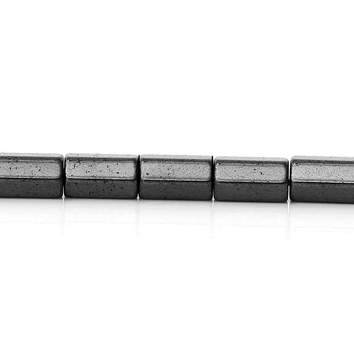 Faceted Synthetic Hematite Beads 5mm x 3mm - Electroplated Gunmetal - 1 Strand 87 Beads - BD618