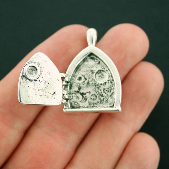 Fairy Door Locket Antique Silver Tone Charms - SC7297