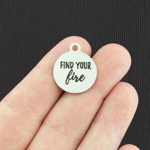 Find your fire Stainless Steel Charms - BFS001-5185