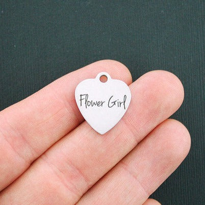 Flower Girl Stainless Steel Charms - BFS011-1080