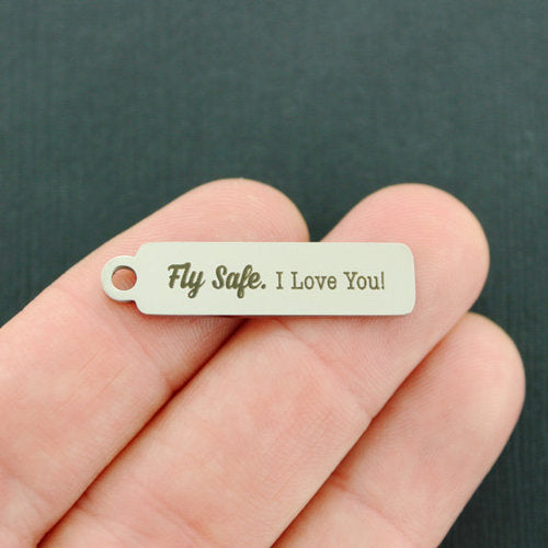 Breloques en acier inoxydable Fly Safe - Je t'aime ! -BFS015-7081