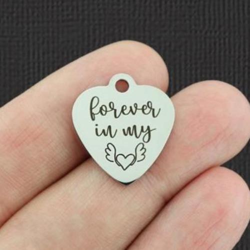 Forever in my heart Stainless Steel Charms - BFS011-5290