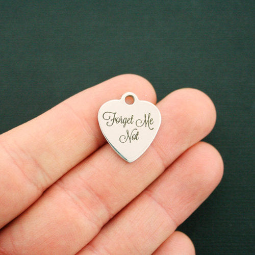 Forget Me Not Stainless Steel Charms - BFS011-0774