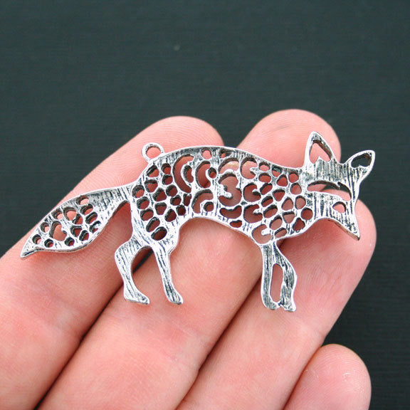 Fox Antique Silver Tone Charm - SC4667