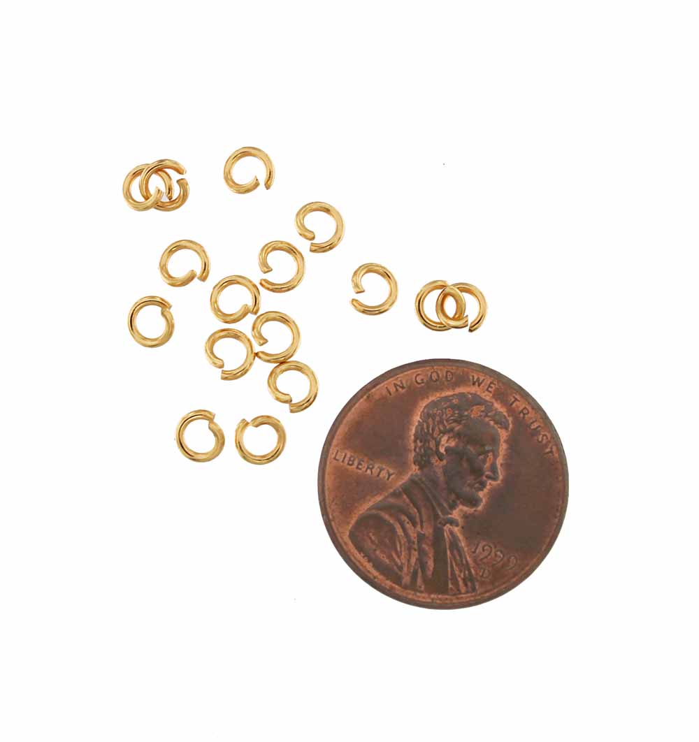 Gold Stainless Steel Jump Rings 4mm - Open 20 Gauge - 200 Rings - J166