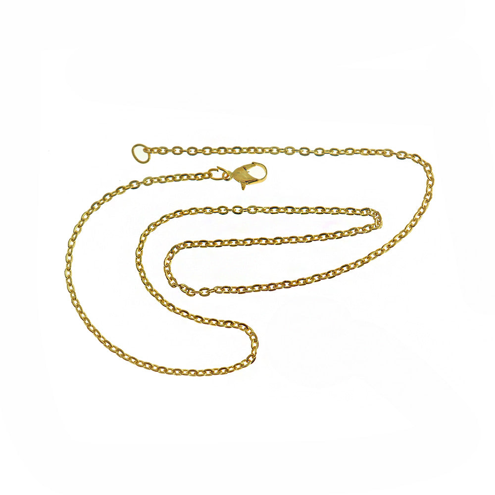 Gold Tone Cable Chain Necklaces 18" - 2mm - Choose Your Length & Quantity!