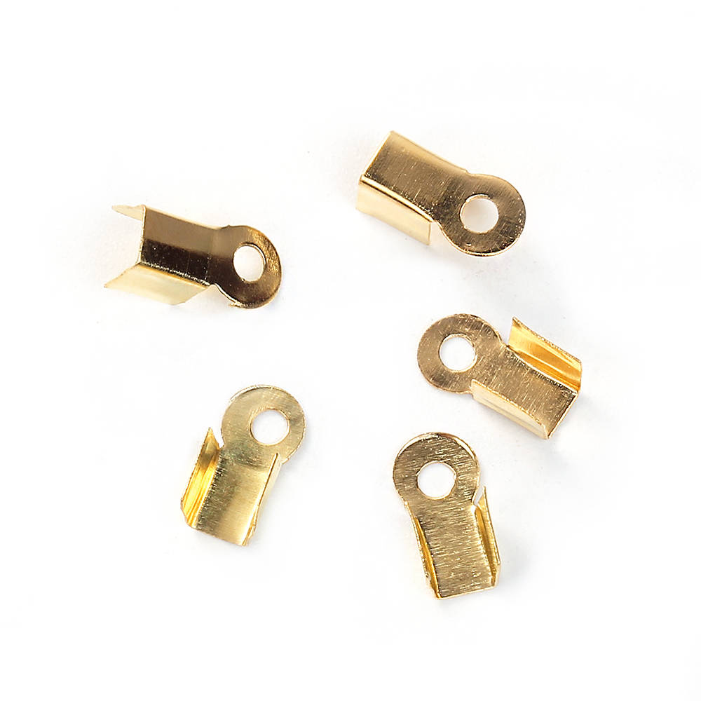 Embouts de cordon dorés - 8 mm x 4 mm - 500 pièces - FD505