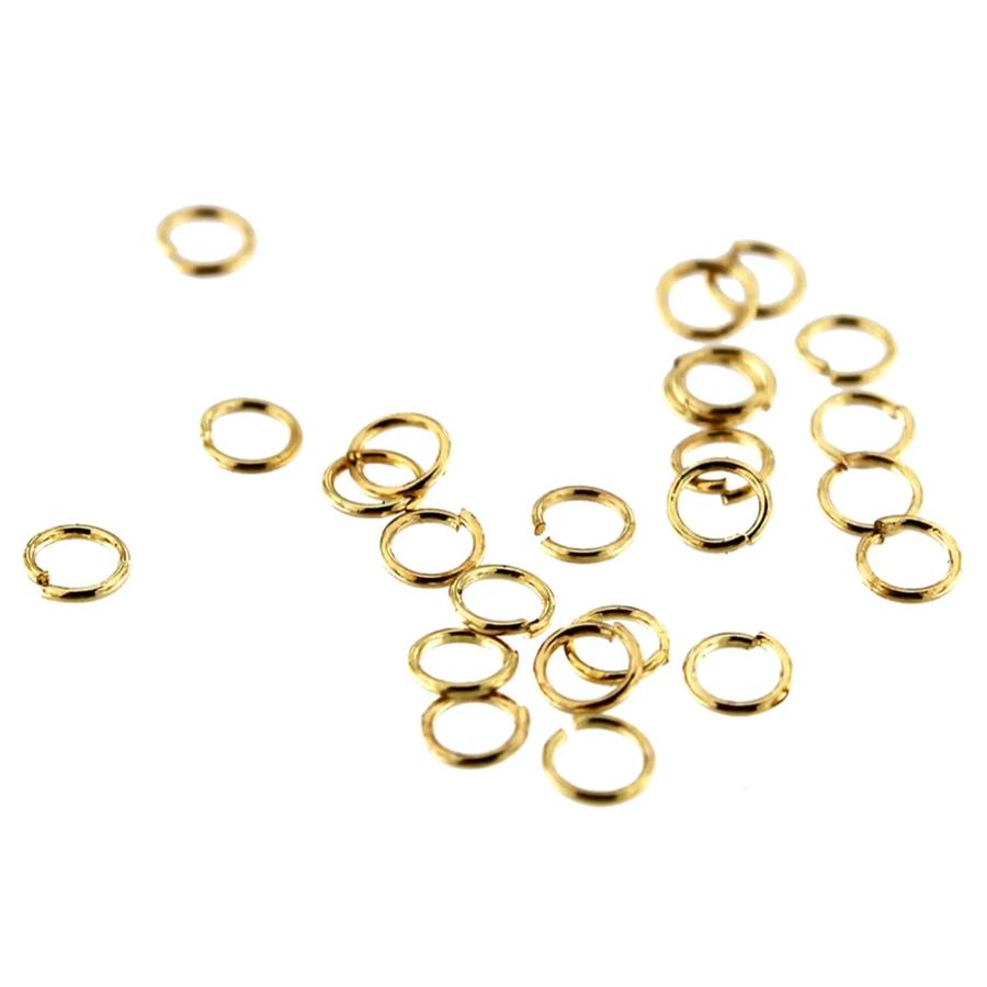 Anneaux dorés 3 mm x 0,5 mm - Calibre 24 ouvert - 50 anneaux - J124