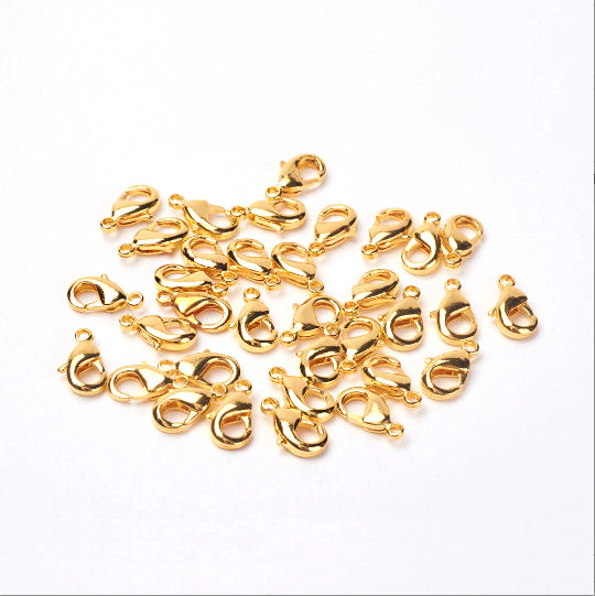 Fermoirs Homard Doré 10mm x 5mm - 20 Fermoirs - FF245