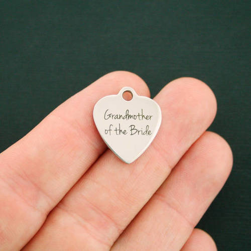 Grandmother of the Bride Stainless Steel Charms - BFS011-1984