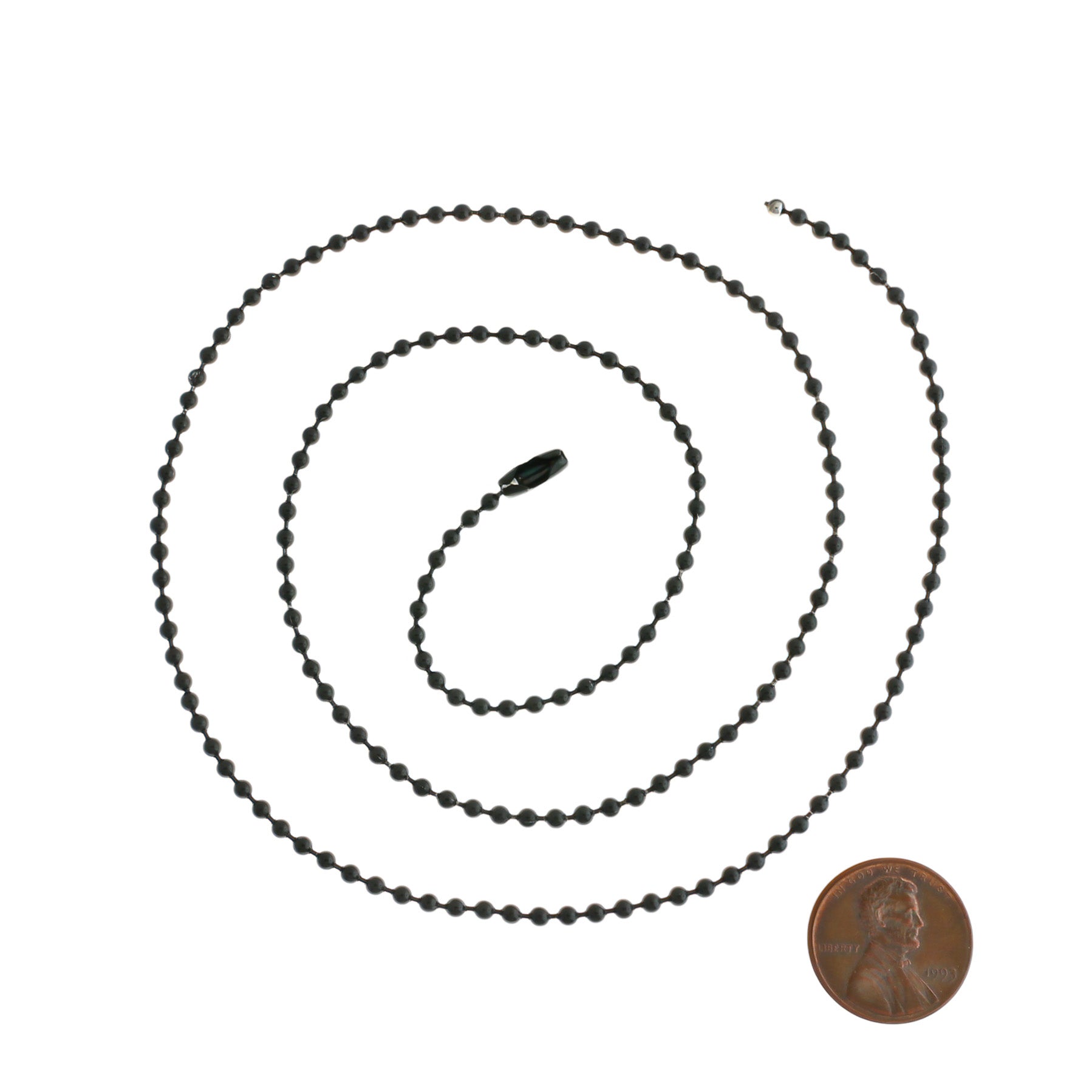 Gunmetal Stainless Steel Ball Chain Necklaces - 2.5mm - Choose Your Length!