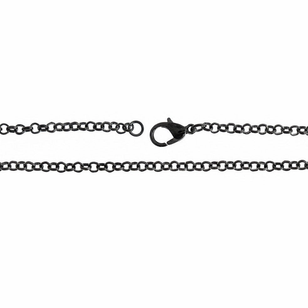 Gunmetal Tone Rolo Chain Necklaces - 3mm - Choose Your Length