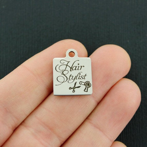 Hair Stylist Stainless Steel Charms - BFS013-2741