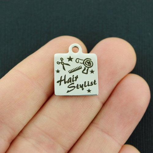 Hair Stylist Stainless Steel Charms - BFS013-2743