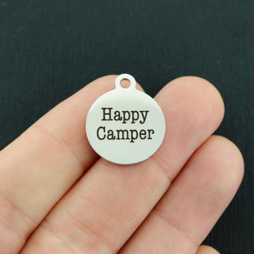 Happy Camper Stainless Steel Charms - BFS001-2304